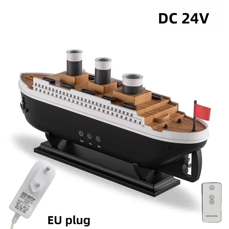 Ship-Themed Jellyfish Aroma Diffuser | Decorative Essential Oil Humidifier with Ambient Light