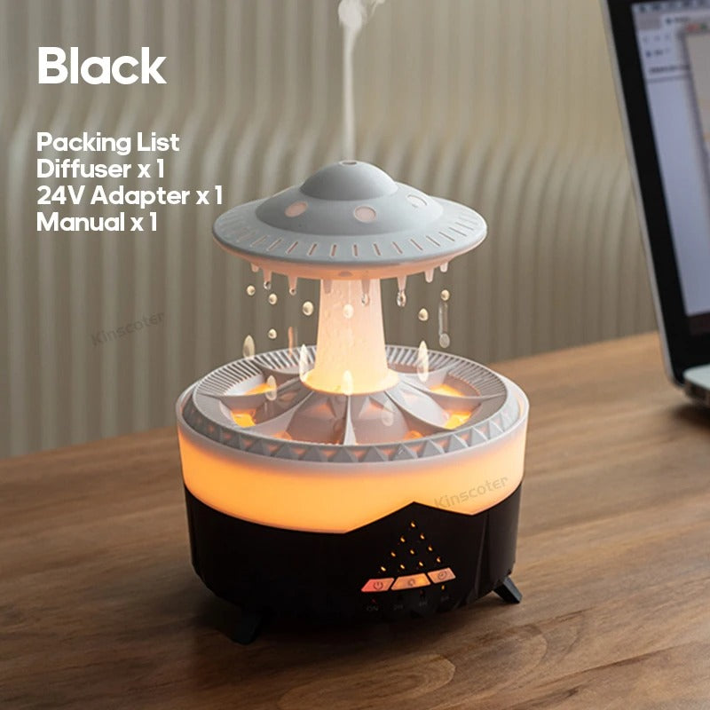 Raindrop Aroma Humidifier | Essential Oil Diffuser with Ambient Light & Remote
