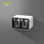 Eco-Modern Wall-Mounted Spice Rack – 3-Drawer Organizer with Precision Spoons