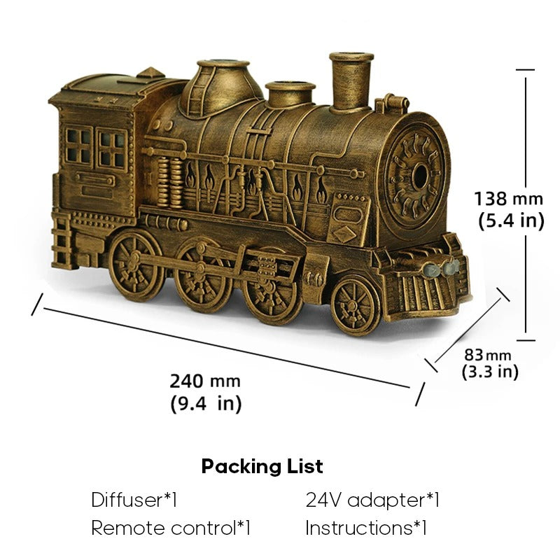 Train-Shaped Aroma Diffuser | Decorative Steam Humidifier with Remote Control