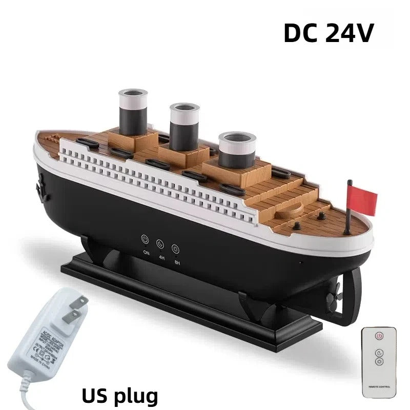 Ship-Themed Jellyfish Aroma Diffuser | Decorative Essential Oil Humidifier with Ambient Light