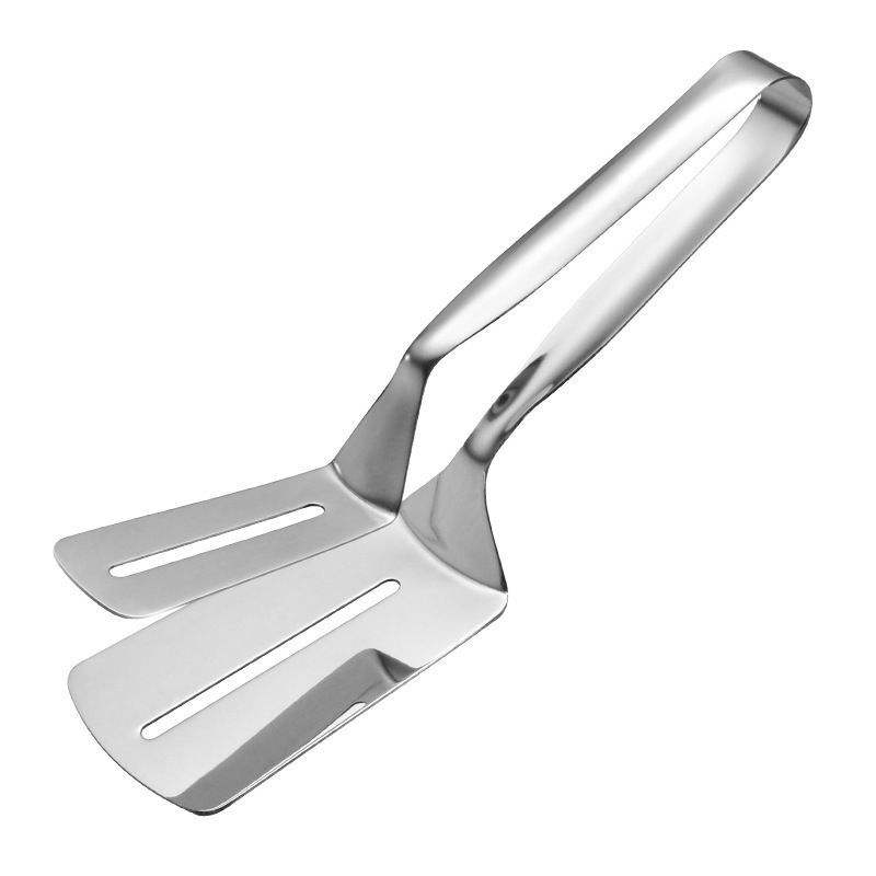 Stainless Steel Tongs with Wide Spatula Grip | Grill, Steak & Frying Kitchen Tongs
